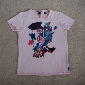 Scotch & Soda pink graphic T-Shirt